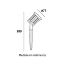 Ver imagem 2 de Espeto Focus Alumínio Ip65 LED 5W Bivolt 3.000k 12 Germany