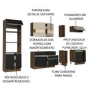 Ver imagem 5 de Armário de Cozinha Completa 290cm Rustic/Preto/Crema Vicenza Madesa 06