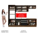 Ver imagem 6 de Armário de Cozinha Completa 290cm Rustic/Preto/Crema Vicenza Madesa 06