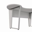 Ver mais imagens de Mesa para Escritório Mesa Linear Orgânica Moderno sem Gavetas 175cm Cinza F5 Office