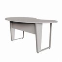 Ver imagem 4 de Mesa para Escritório Mesa Linear Orgânica Moderno sem Gavetas 175cm Cinza F5 Office