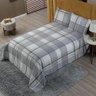 Jogo de Cama Casal Queen com Colcha e Porta Travesseiro Cinza - 2