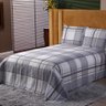 Jogo de Cama Casal Queen com Colcha e Porta Travesseiro Cinza - 3