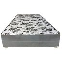 Ver imagem 2 de Cama Box Casal Suede Cinza + Colchão Casal Suede Cinza Orto Molas Ensacada 138x188x55