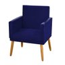 Poltrona Nina Decorativa Sala Estar Luxo Suede Azul Marinho - 1