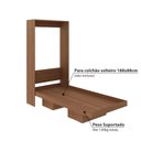 Ver imagem 4 de Cama de Solteiro Articulada com 2 Nichos - Amêndoa