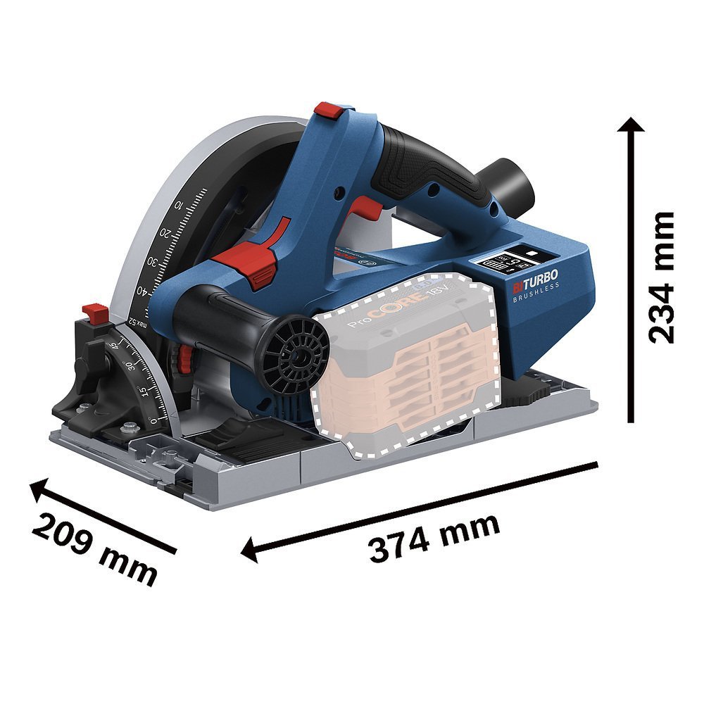 Serra de Imersão Bosch GKT 18V-52 GC Sem baterias e carregador - 6