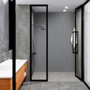 Ver imagem 4 de Papel de Parede Lavável para Banheiro Cozinha Revestimento Brilho Pastilha Colmeia - Várias Cores - 