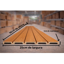 Ver imagem 3 de Painel Ripado Wpc Freijó 290x25cm 10mm - Revestimento Decorativo Parede Sala Quarto