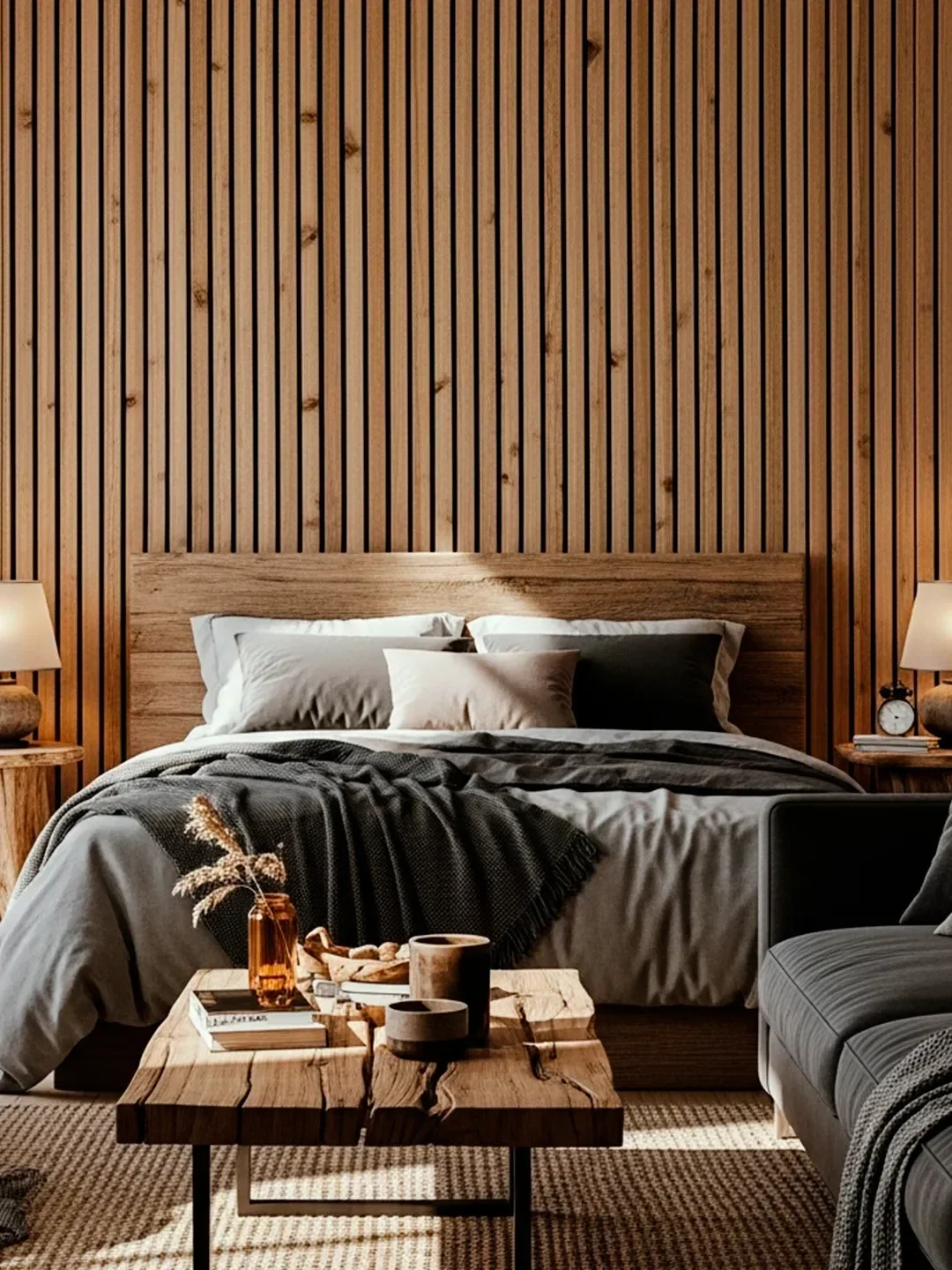 Ver imagem 4 de Painel Ripado Wpc Freijó 290x25cm 10mm - Revestimento Decorativo Parede Sala Quarto