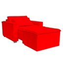 Ver imagem 1 de Poltrona Cama com Puff para Sala Confortavél Moderna Suede