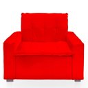 Ver imagem 4 de Poltrona Cama com Puff para Sala Confortavél Moderna Suede