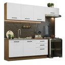 Ver imagem 3 de Armário de Cozinha Completa 260cm Rustic Branco Agata Madesa 02