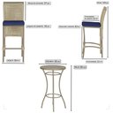 Ver imagem 2 de Mesa Bistrô e 2 Banquetas Roma Fendi Corda Náutica Estofado 10 Trama Original