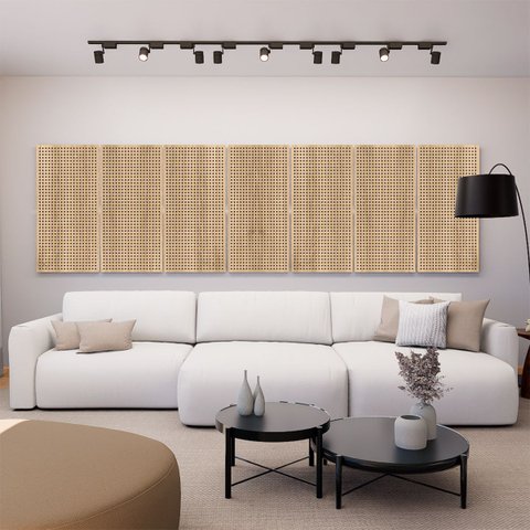 Painel Acústico Absorvedor Decorativo 120x60 Skal 8 Maestra Acústica:carvalho