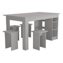Ver imagem 4 de Mesa com Nichos 4 Bancos 140 Cm B21 Branco Novam