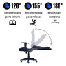 Cadeira Gamer Racer X Rush Ergonômica Reclinável Azul - 6