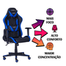 Cadeira Gamer Racer X Rush Ergonômica Reclinável Azul - 3