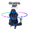 Cadeira Gamer Racer X Rush Ergonômica Reclinável Azul - 7