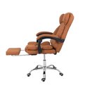 Ver imagem 5 de Cadeira de Escritório Home Office Diana Caramelo Pillow Top Encosto para Pés