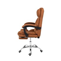 Cadeira de Escritório Home Office Diana Caramelo Pillow Top Encosto para Pés - 4