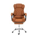 Ver imagem 3 de Cadeira de Escritório Home Office Diana Caramelo Pillow Top Encosto para Pés