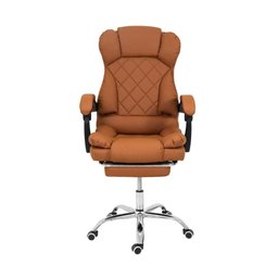 Cadeira de Escritório Home Office Diana Caramelo Pillow Top Encosto para Pés - 3