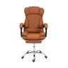 Cadeira de Escritório Home Office Diana Caramelo Pillow Top Encosto para Pés - 3