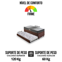 Ver imagem 7 de Bicama Box Baú Solteiro com Colchão Dual Firm Ecoflex Suede Marrom 88x188