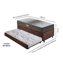 Ver imagem 2 de Bicama Box Baú Solteiro com Colchão Dual Firm Ecoflex Suede Marrom 88x188