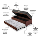 Ver imagem 5 de Bicama Box Baú Solteiro com Colchão Dual Firm Ecoflex Suede Marrom 88x188