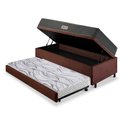 Ver imagem 4 de Bicama Box Baú Solteiro com Colchão Dual Firm Ecoflex Suede Marrom 88x188