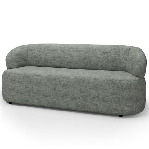 Sofá 3 Lugares Orgânico Sala de Estar Living 170cm Carmen F04 Linho Cinza - Lyam Decor