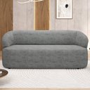 Ver imagem 2 de Sofá 3 Lugares Orgânico Sala de Estar Living 170cm Carmen F04 Linho Cinza - Lyam Decor