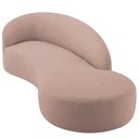 Ver mais imagens de Divã Recamier Orgânico França 160cm Lado Direito Linho Rose