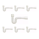 Ver imagem 1 de Kit 7 Sifão Sanfonado Branco Cozinha Pia Banheiro Tanque Universal Abs Premium