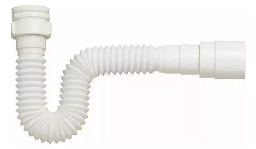 Kit 7 Sifão Sanfonado Branco Cozinha Pia Banheiro Tanque Universal Abs Premium - 2