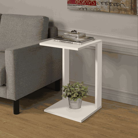 Mesinha De Canto Móvel De Apoio Lateral Sofá Madeira Sala