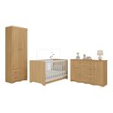 Ver imagem 2 de Quarto de Bebê Completo com Berço Americano 3 em 1 Realeza Multimóveis Mp4595 Madeirado
