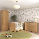 Ver imagem 1 de Quarto de Bebê Completo com Berço Americano 3 em 1 Realeza Multimóveis Mp4595 Madeirado