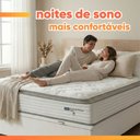 Ver mais imagens de Cama Box Baú Casal Colchão Molas Guarda Costas Max com Pillow Branco/Cinza