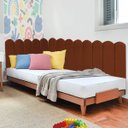 Ver imagem 2 de Cabeceira Painel Cama Queen Box Nuvem Suede Sandy 160 Cm:terracota