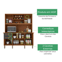 Ver imagem 5 de Armário de Cozinha 6 Portas 2 Gavetas Lunna Imop Cinamomo / Grafite