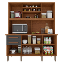 Ver imagem 6 de Armário de Cozinha 6 Portas 2 Gavetas Lunna Imop Cinamomo / Grafite