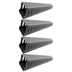 Kit 4 Canaleta Aberta Cinza 30x30 Stark