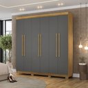 Ver imagem 1 de Guarda Roupa Elegance 218cm 2 Gavetas Internas - Nature/alasca Vila Rica