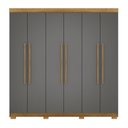 Ver imagem 3 de Guarda Roupa Elegance 218cm 2 Gavetas Internas - Nature/alasca Vila Rica