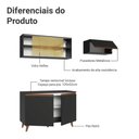 Ver imagem 4 de Armário de Cozinha Compacta 190cm Reims Madesa 09 Preto