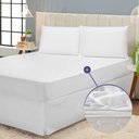 Ver imagem 3 de Protetor de Colchão Impermeável Queen 1 Peça 100% Polipropileno - Branco