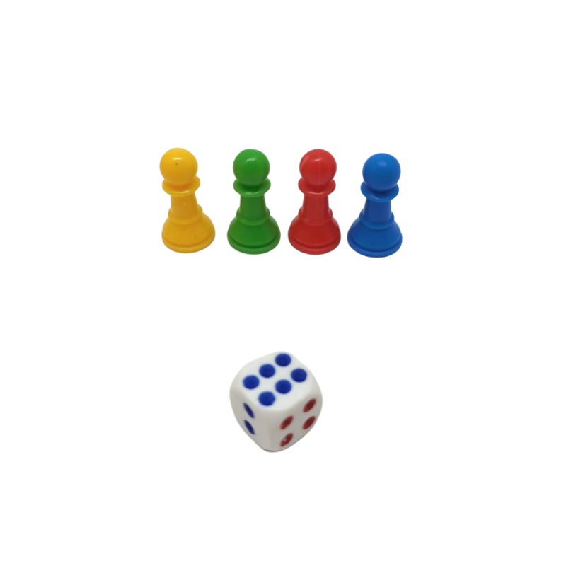 Jogo De Ludo Tabuleiro Estojo Com 2 Dados E 2 Copos